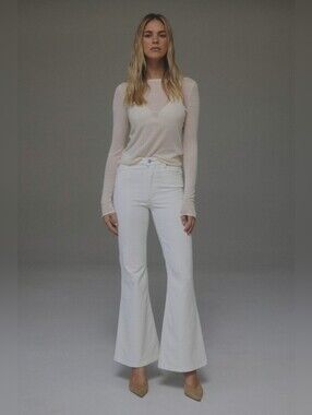 ROLLA'S Eastcoast Flare High Rise Boho Cream Boot Cut Flare Cords Jeans 32